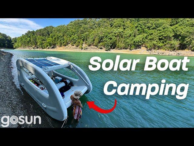 We Lived On A Solar Powered Boat For 100 Hours... | GoSun Elcat Splash Camping Trip | GoSun