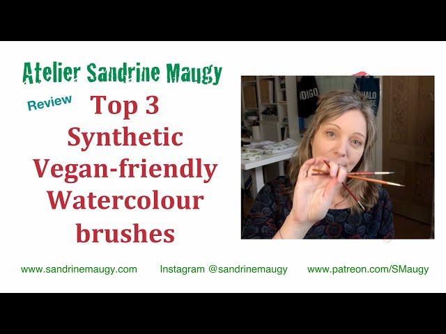 My top 3 synthetic vegan-friendly brushes- Pro Arte and Princeton reviews & demo by Sandrine Maugy