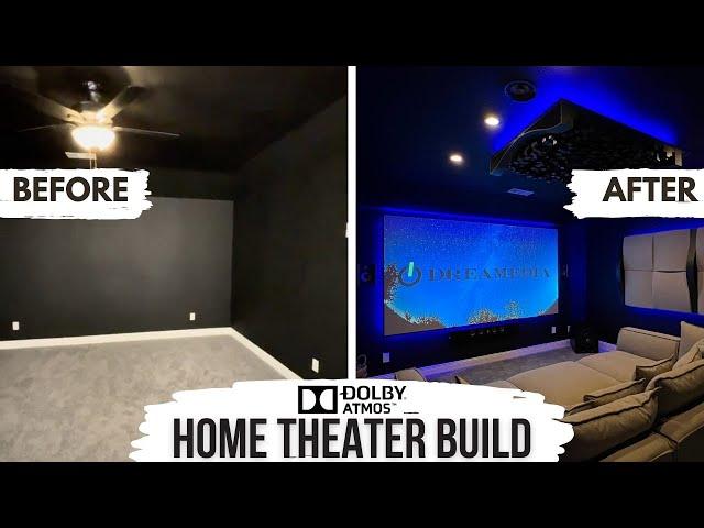 FULL INSTALL: 133" 4K Zero Edge, Epson 12000, Focal 5.1.2 Atmos Home Theater BUILD - Mckinney Texas