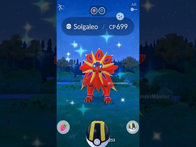 I Caught wild SHINY SOLGALEO in Pokemon GO.