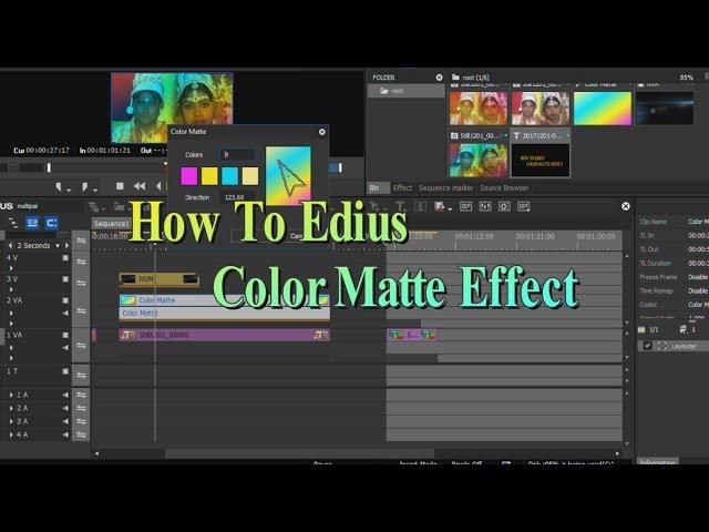 how to make edius 7 8 color matte effect