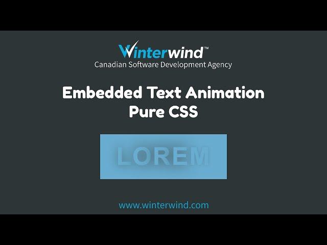 Embedded Text Animation with CSS