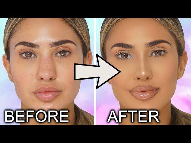 FAKE A NOSE JOB w/ NOSE CONTOUR ( NO Clickbait ) | BrittanyBearMakeup