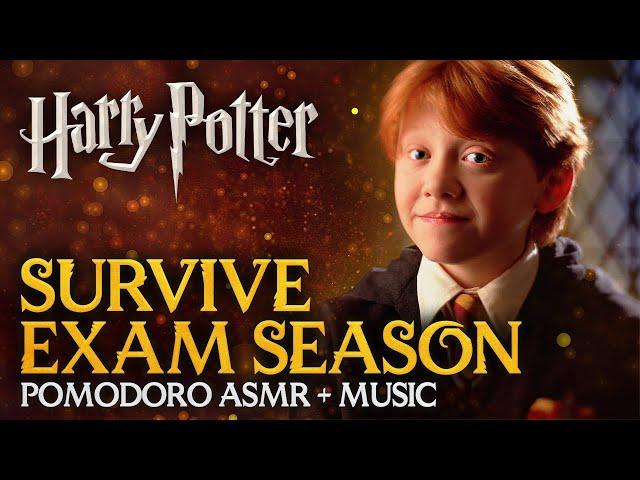 Harry Potter Study Pomodoro 3HR  Magical Exam Prep at Hogwarts, ASMR Productivity Study Session