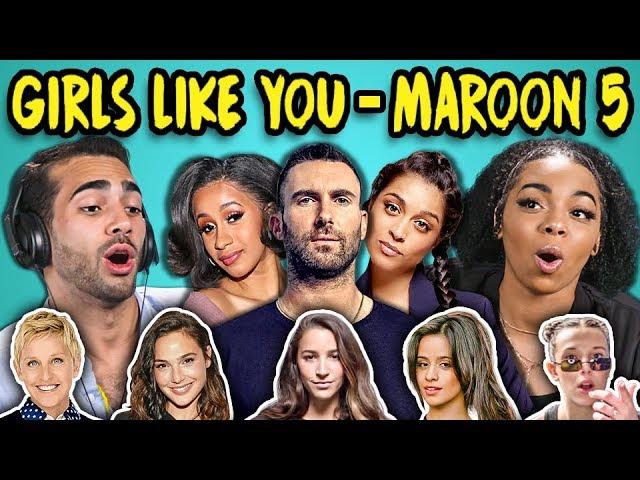 ADULTS REACT TO GIRLS LIKE YOU - MAROON 5 (Ft. Cardi B)