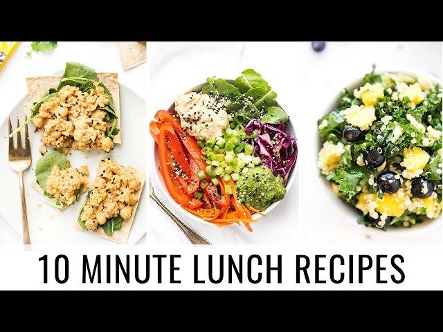 10 MINUTE LUNCH RECIPES | 3 healthy recipes