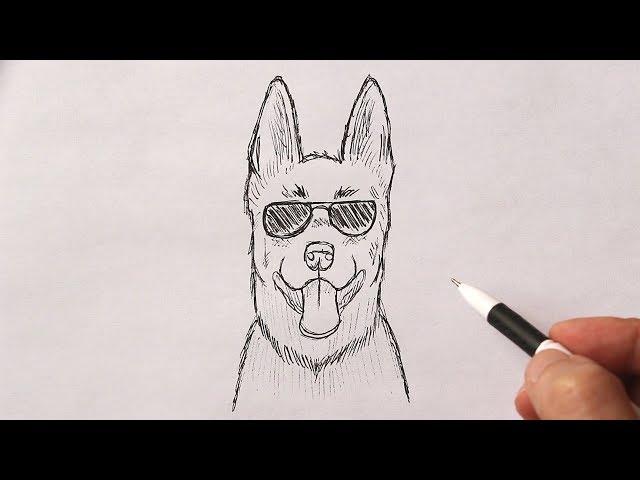 How to draw a dog easy | Simple drawings