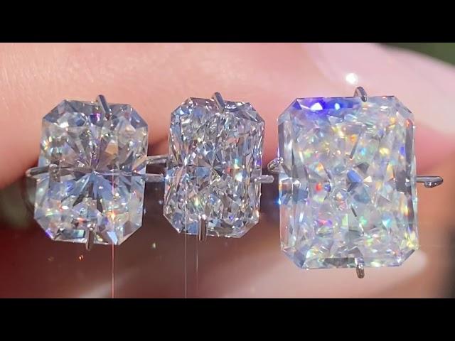 Radiant Cut Diamond vs Radiant Cut Moissanite