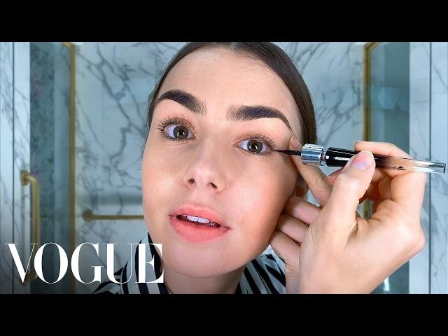 Lily Collins's Day-to-Night French Girl Look | Beauty Secrets | Vogue