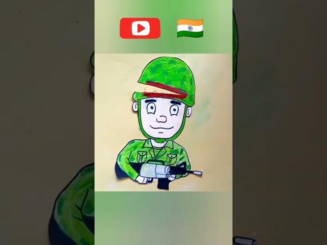 What's inside Indian army mind ?? Indian army drawing #shorts #trend #viralvideos #drawing #15august