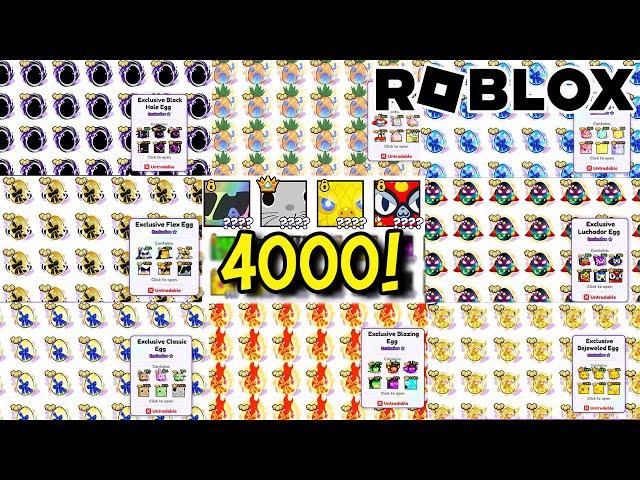 OPENING 4000 EXCLUSIVE PET EGGS IN PET SIM 99