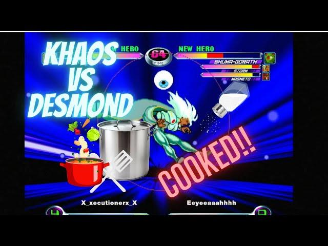 MvC2 - PSN Casuals - Khaos vs Desmond (MSTentacles Practice)