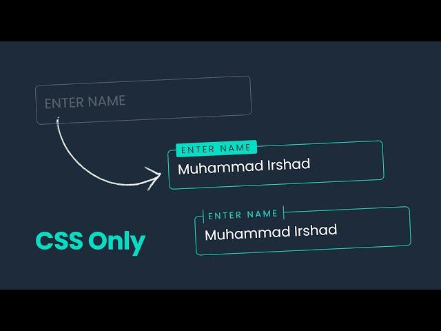 CSS Input Field Text Animation @OnlineTutorialsYT  | CSS Only Floating Label