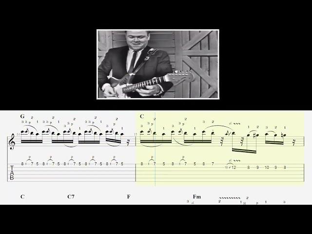 (scrolling) TAB - Roy Clark - "12th Street Rag" - vintage instrumental