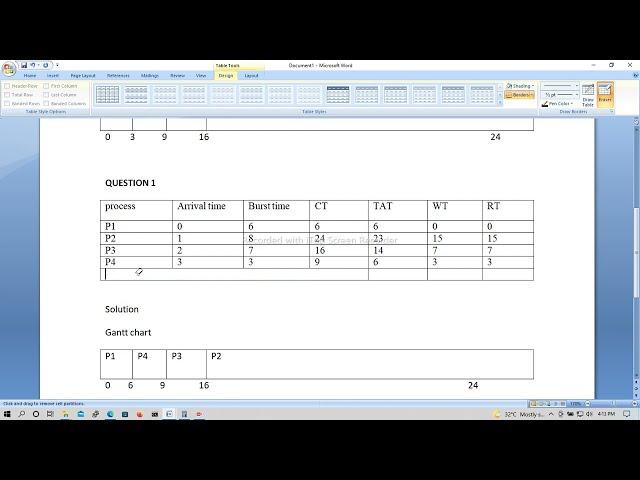 CPU SCHEDULING shortest job first PRE EMPTIVE