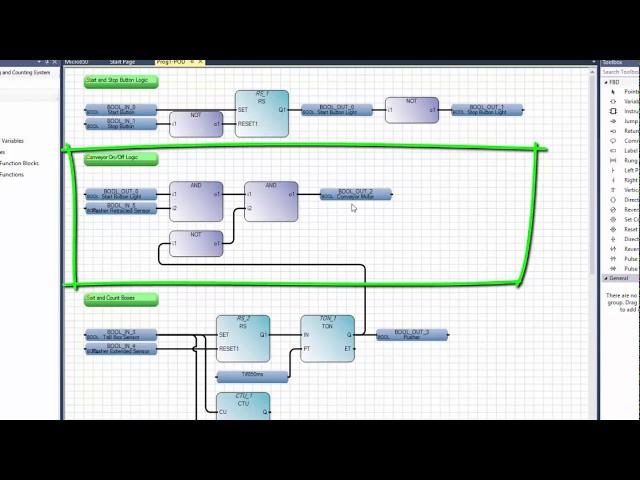 Basic Function Block Diagrams in Connected Components Workbench