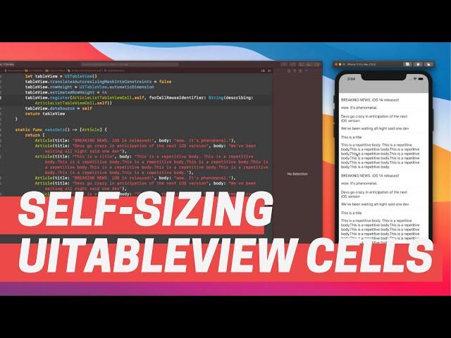 Self sizing Table View cells in Swift - iOS interview test #1