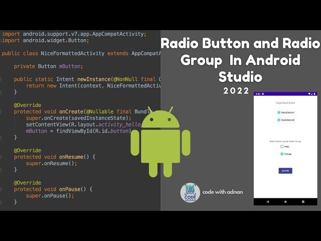 Radio Buttons & Radio Groups in Android Studio - Tutorial 2022