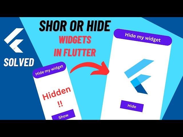 How to show and hide widgets in Flutter | Flutter Visibility Widget