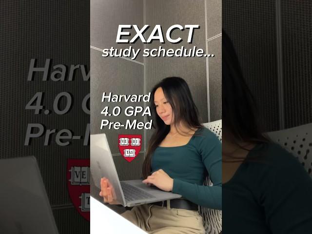 my *EXACT* study schedule to get an A+ on every Harvard exam