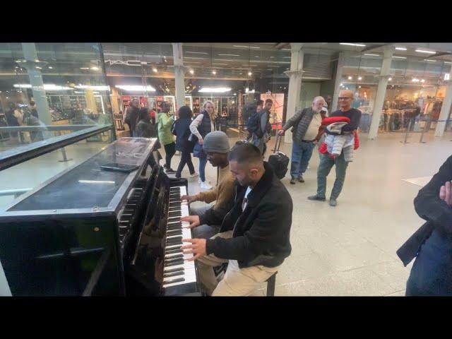 When Four Pianists Meet At A Public Piano For An Epic Jam