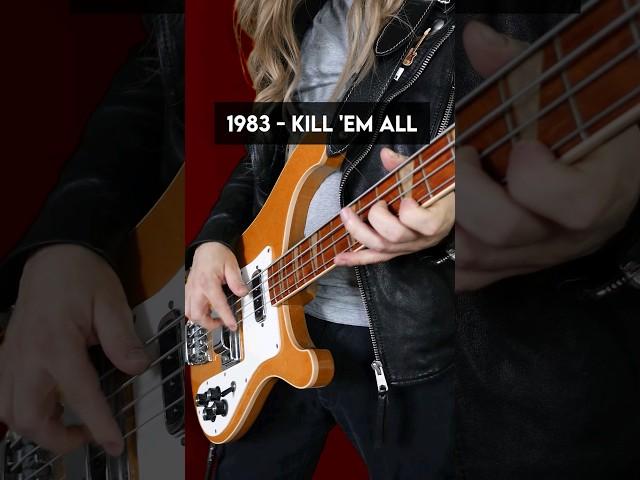 Evolution of Cliff Burton in 30 seconds! #bass #bassguitar #metallica