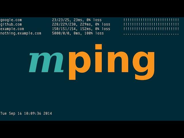 mping (Multiple Ping), multiple hosts, with curses