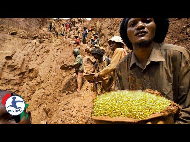 Congolese Villagers Scramble as they Discover a Whole Mountain Full of Gold