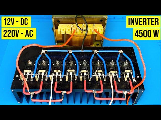 how to make simple inverter 4500W , sine wave , 8 mosfet , IRFz 44n ,jlcpcb