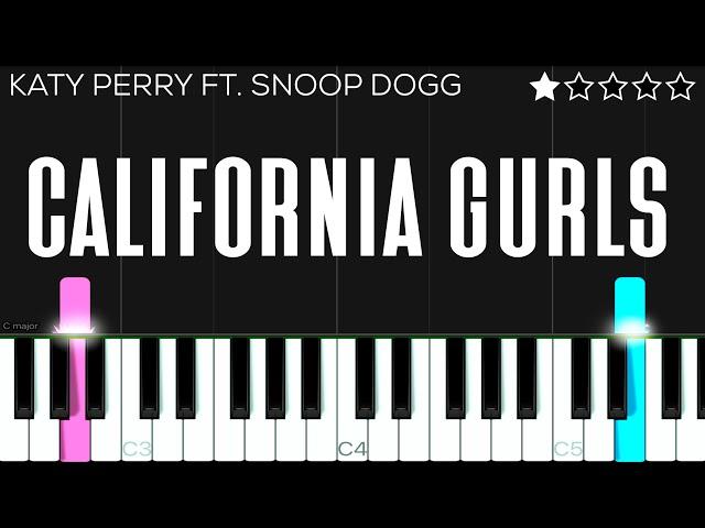 Katy Perry - California Gurls ft. Snoop Dogg | EASY Piano Tutorial