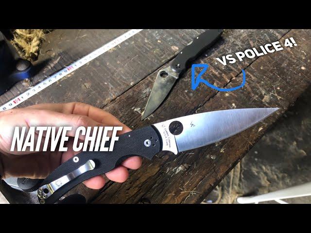 New Spyderco Native Chief Full Review and Vs Police 4