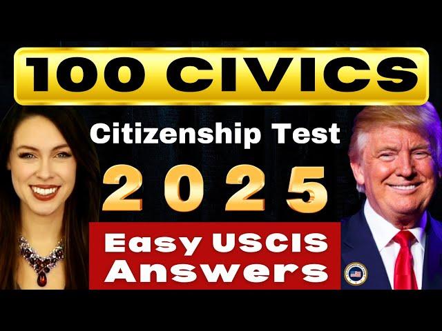 Random 2025 US Citizenship Test USCIS 100 Civics Exam Questions/Answers, Ciudadania Americana, Trump