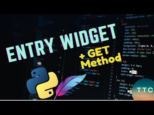 Python Tkinter Beginner   Entry Widget and Get Method