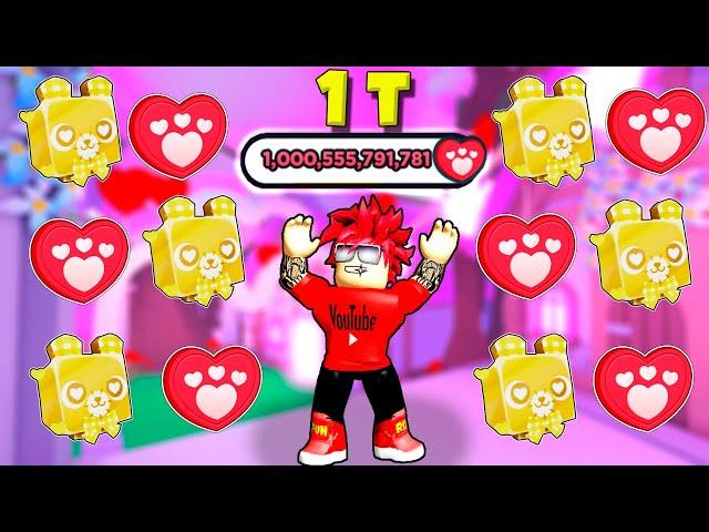 СОБРАЛ 1 ТРИЛЛИОН VALENTINE COINS И ВЫБИЛ ЦЕЛУЮ КУЧУ ХАРДКОРНЫХ ПЕТОВ В PET SIMULATOR X ROBLOX