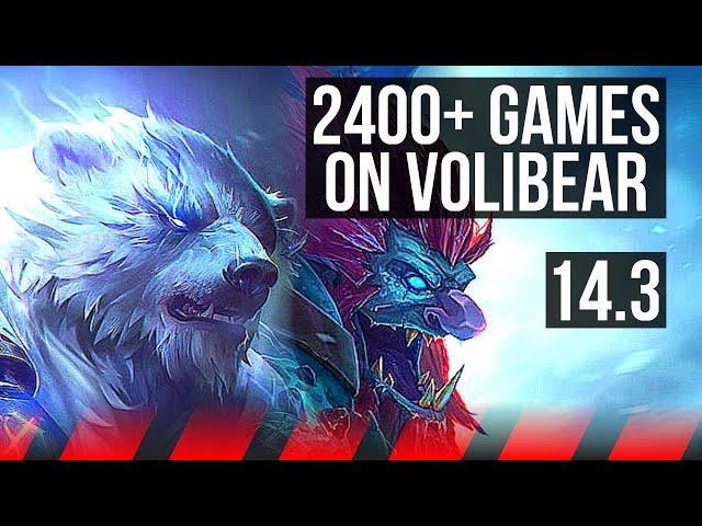 VOLIBEAR vs TRUNDLE (TOP) | Rank 1 Voli, 9 solo kills, 2400+ games | BR Challenger | 14.3