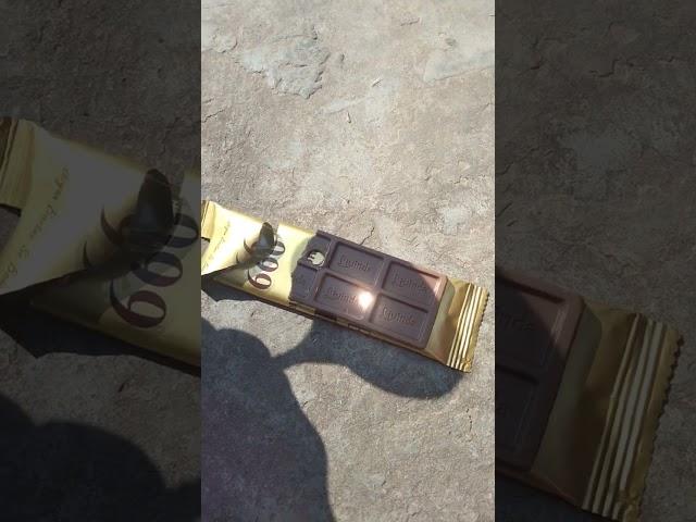 Chocolate melting  power of sun light #@vktexpriment