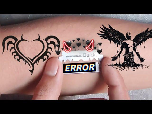 DIY Temporary tattoo making using blade