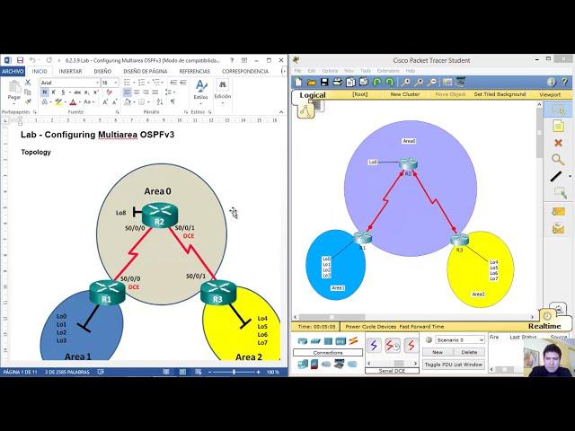 6.2.3.9 Lab - Configuring Multiarea OSPFv3