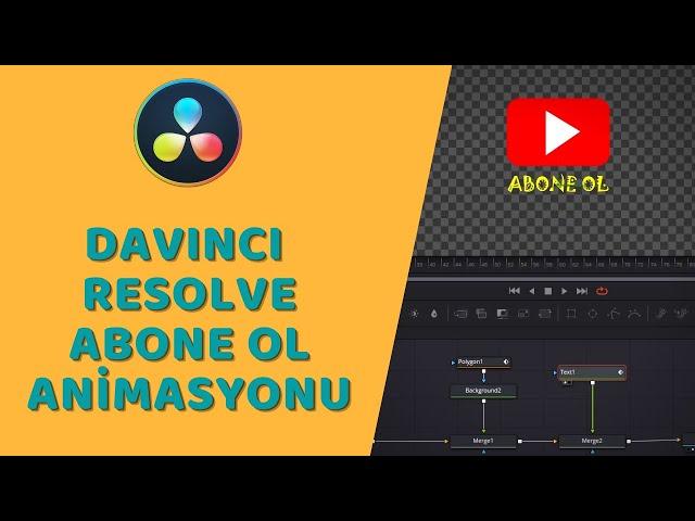 DaVinci Resolve Fusion - YouTube Abone Ol Animasyonu