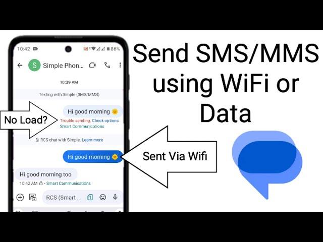 How to send text messages (SMS/MMS) using wifi or data on Google Messages | send SMS without balance