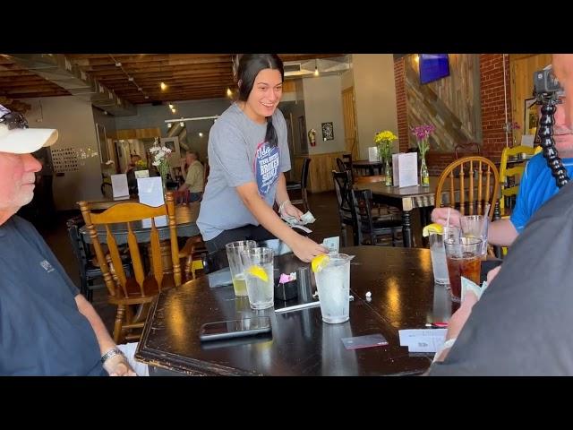 "Surprising our Waitress with a $2100 Tip - Heartwarming Reaction!"