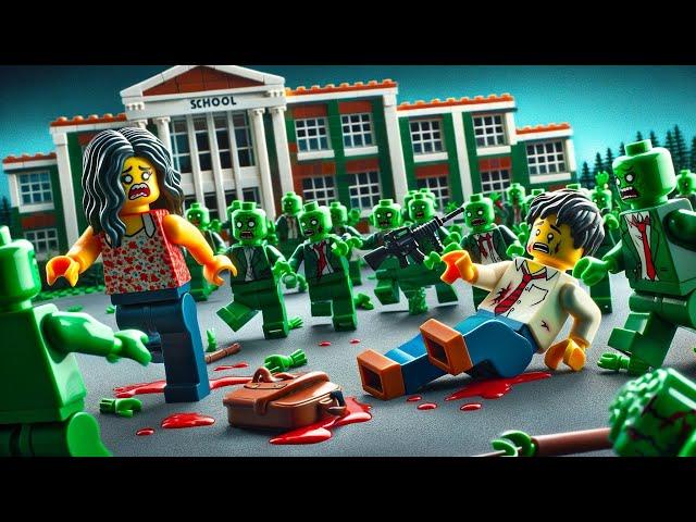 Lego Zombie School Attack: Can Students Survive and Escape