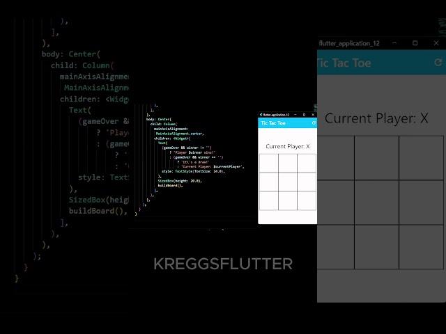 flutter TICTACTOE GAME APP #flutter #coding #flutterdev #code #coder #android #flutterio #developer