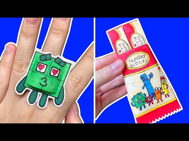 How to Make Numberblocks 4 with Paper with 4 Different Faces