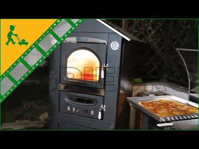 Funktionsvideo - Holzbackofen für draußen aus Edelstahl AgriEuro Medius 80 EXT. Umluftbackofen