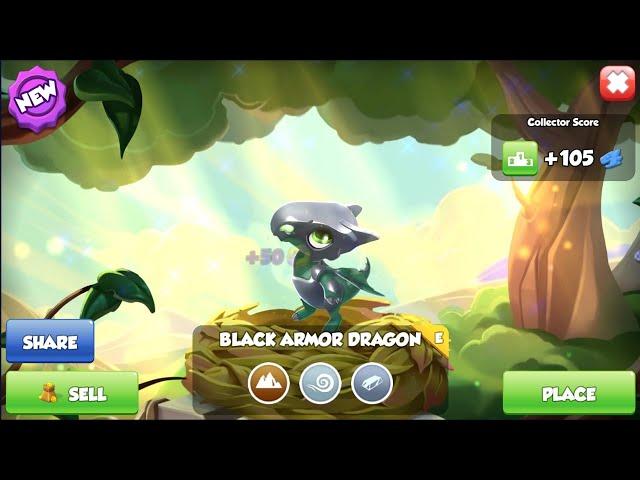 Hatched Black Armor Dragon | Complete Steelbound Dragons Collection | Dragon Mania Legends