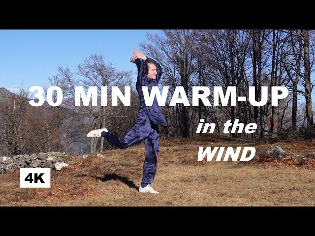 30 MIN TAI CHI WARM UP and STRETCHING in the Wind - Power of Nature to Tone the Whole Body