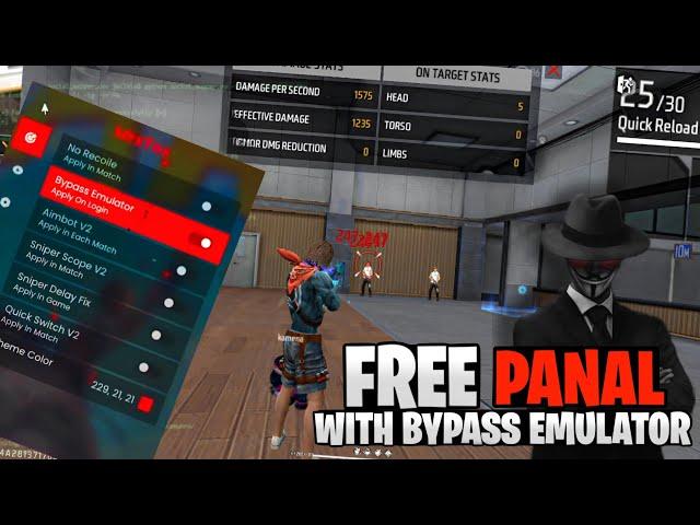 NEW PC  PANEL FOR FREE BYPASS FREE FIRE  SNIPER AIMBOT | 100% ANTIBAN  | FREE FIRE PC PANEL