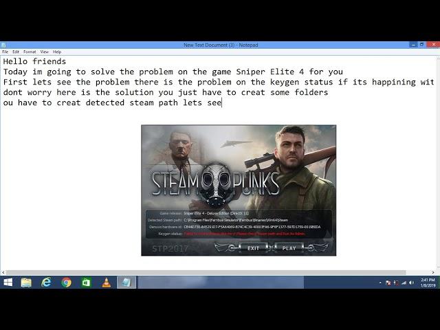 Sniper Elite 4 Steam Problem solution Red line