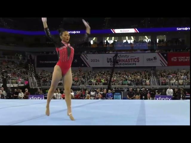 Sunisa Lee floor exercise 2024 Xfinity U.S Championships day 2